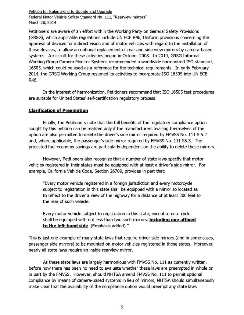 Illustration for article titled Automakers officially ask NHTSA to allow cameras to replace mirrors